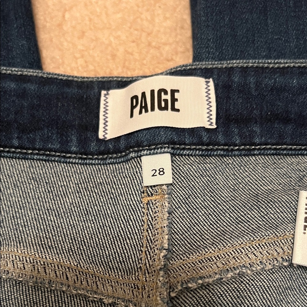 PAIGE Dark Indigo Wide-Leg Jeans - Picture 3 of 4